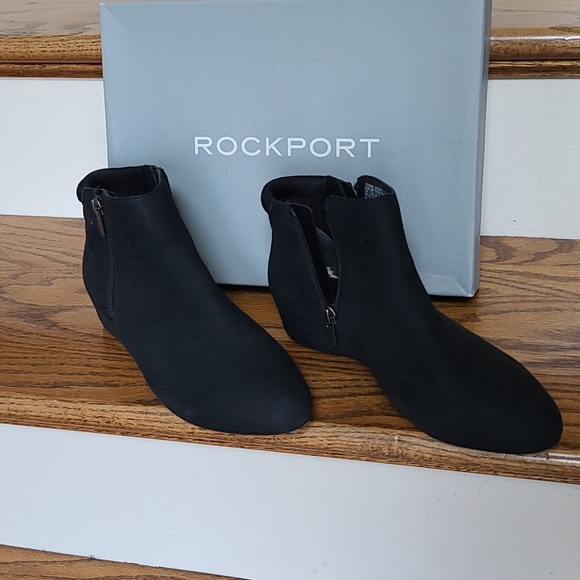 ROCKPORT EMESE SIZE 8M BLACK ANKLE BOOT - Picture 3 of 13